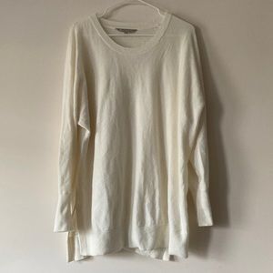 Athleta Wool Cashmere Blend Cream Tunic Sweater Women’s Large